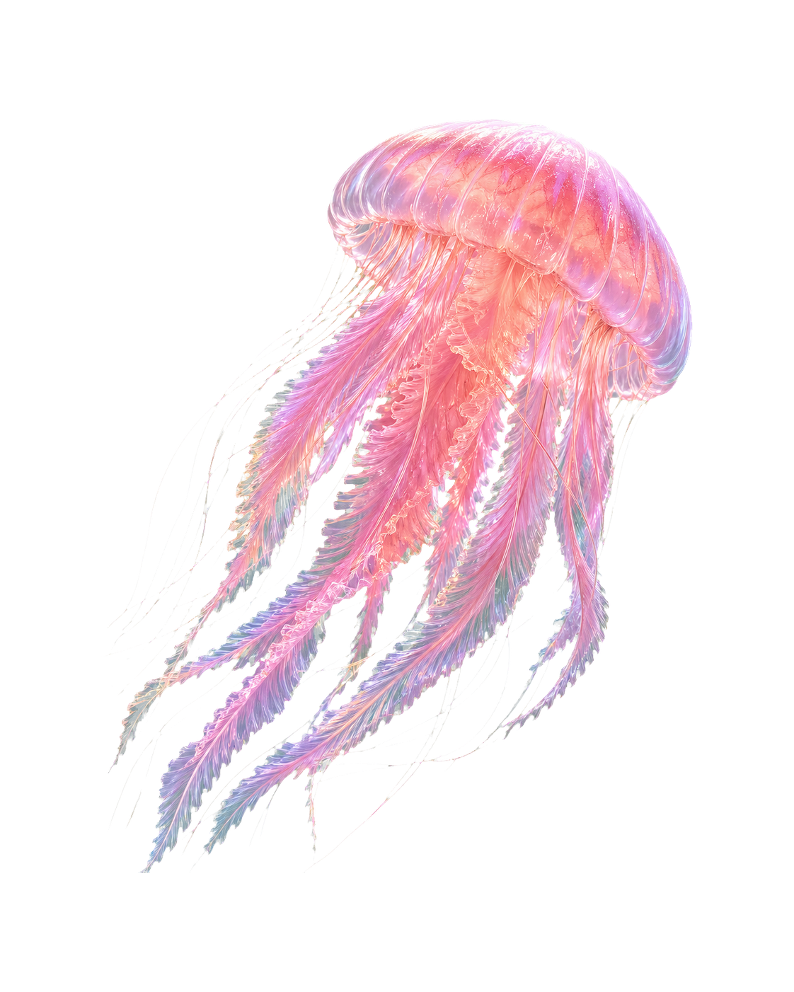 Realistic 3D bioluminescent jellyfish